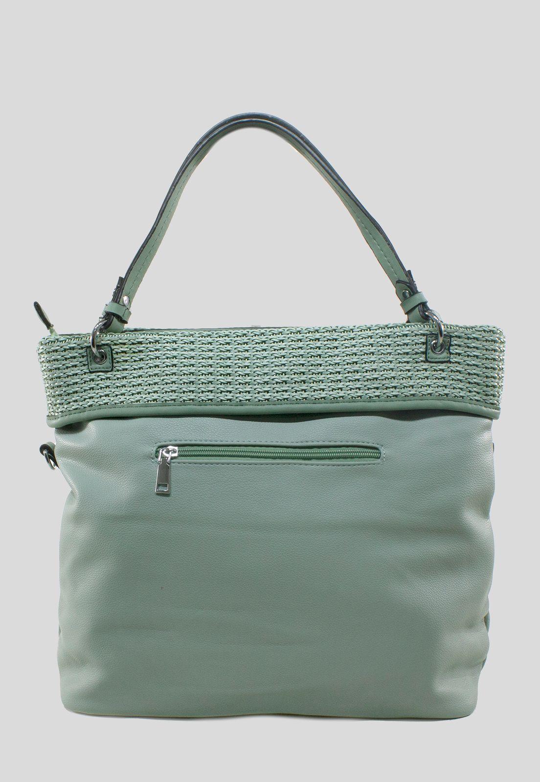 Cartera Franja Tejida Verde-2