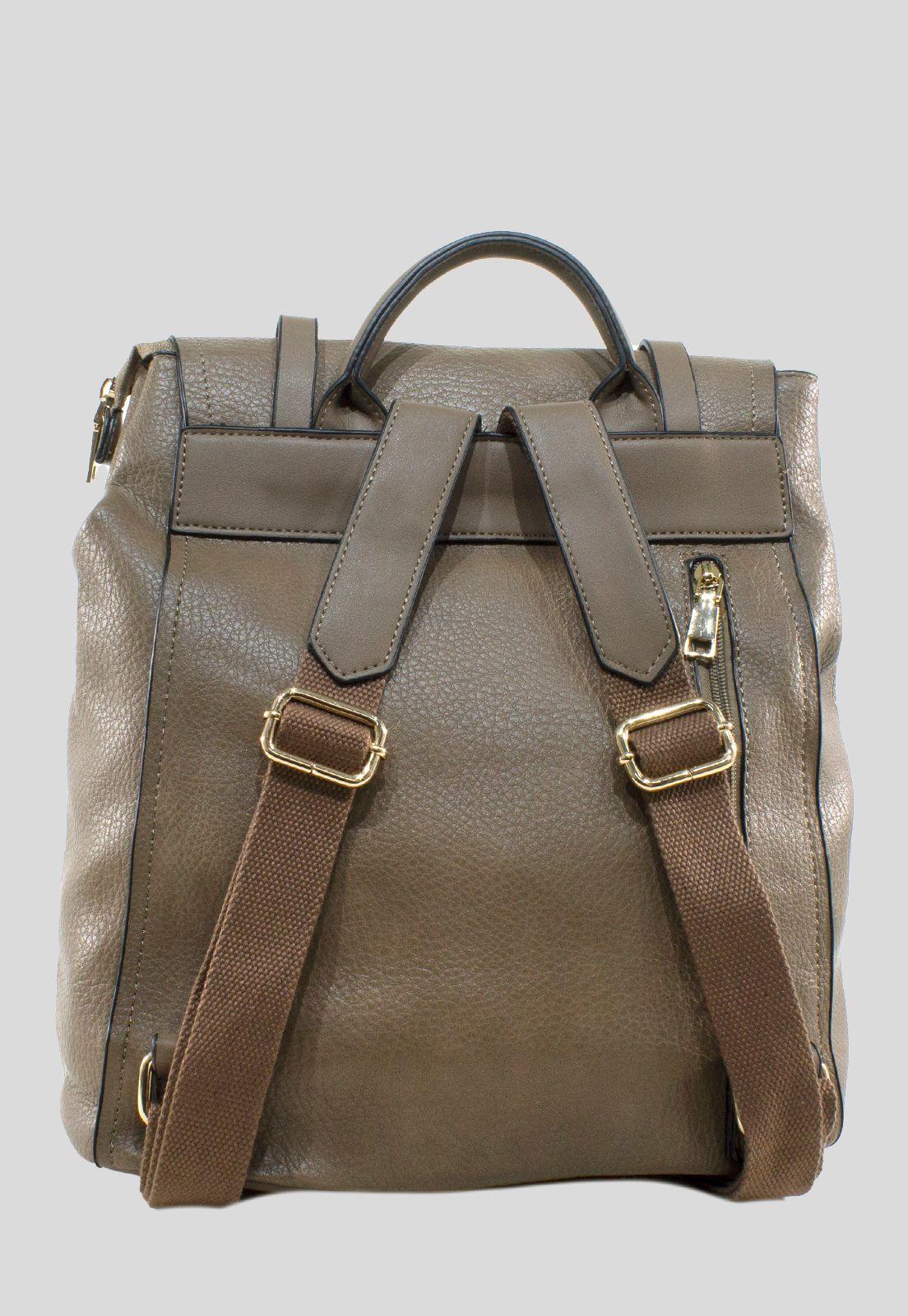 Mochila Grande 2 Lazos Taupe-2