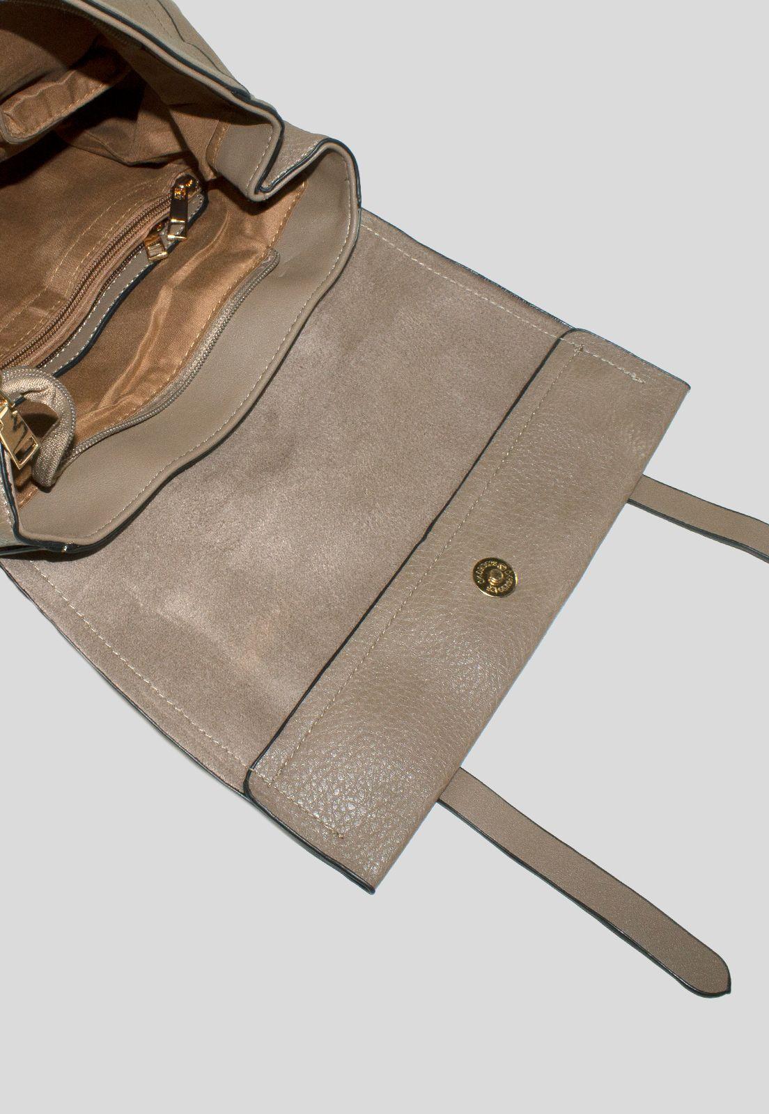 Mochila Grande 2 Lazos Taupe-3