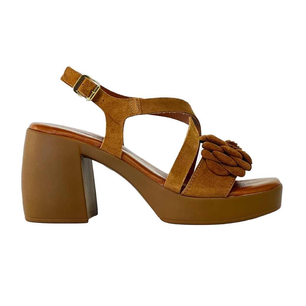 Sandalia Plataforma Reno Flor 968 Mujer Cafe Mailea-0