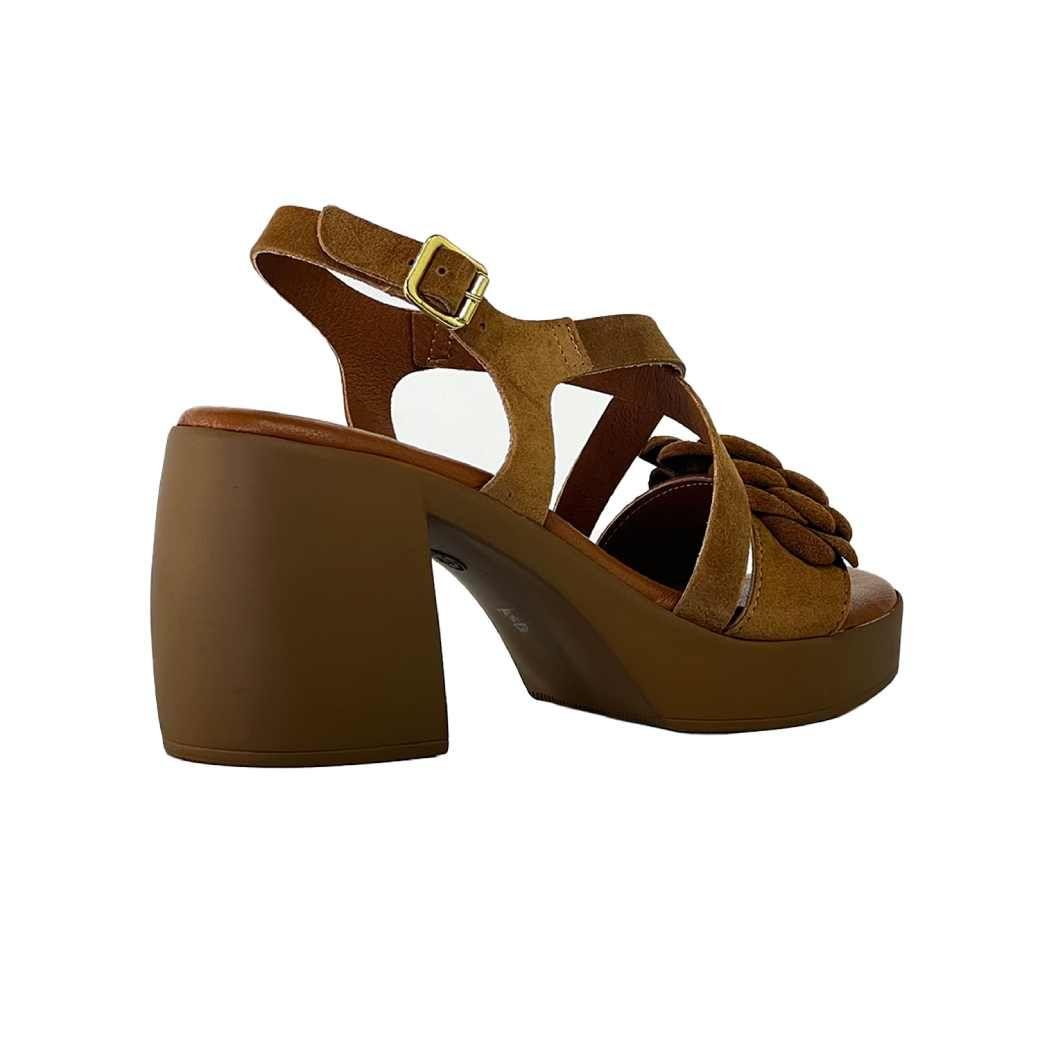Sandalia Plataforma Reno Flor 968 Mujer Cafe Mailea-2