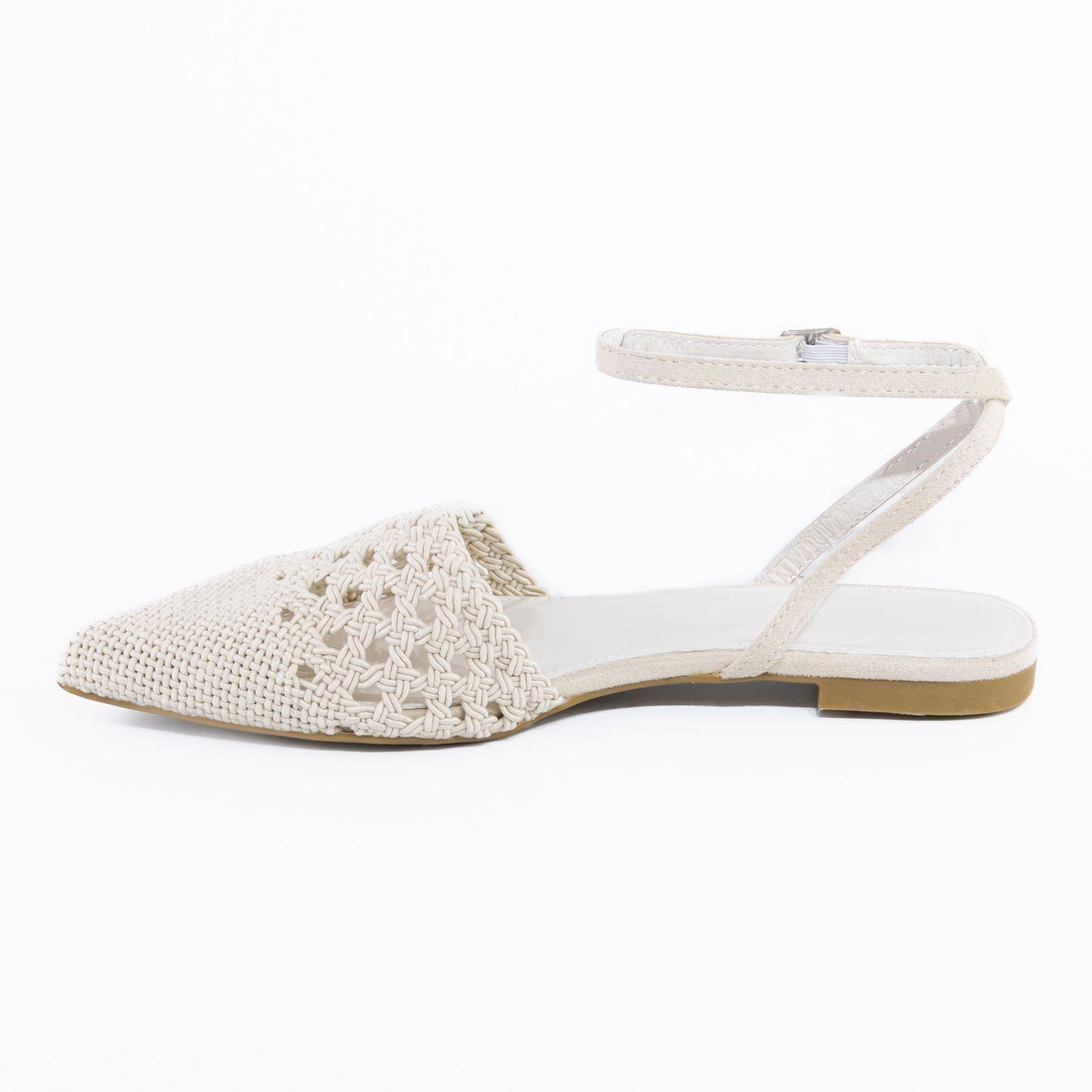 Sandalia planar macrame Beige-2