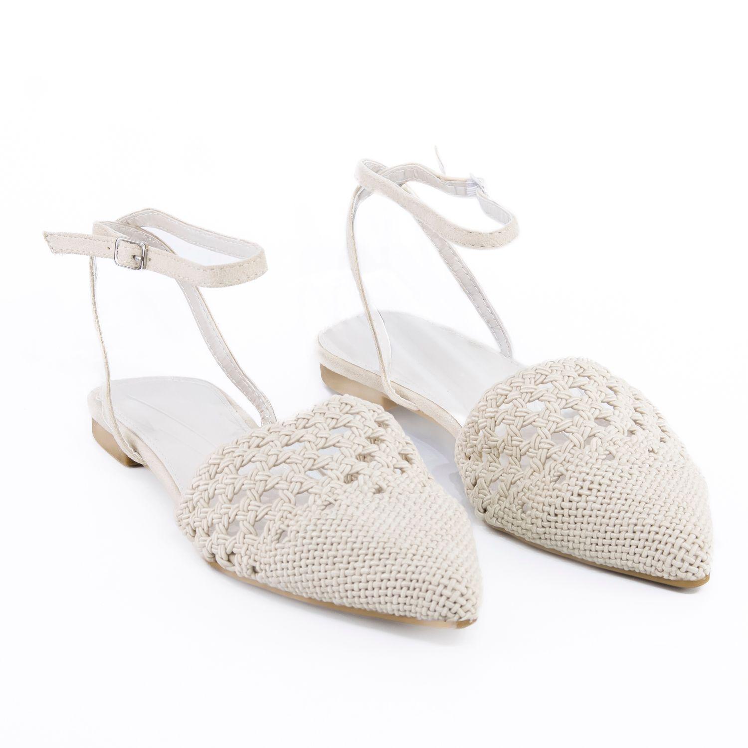 Sandalia planar macrame Beige-3