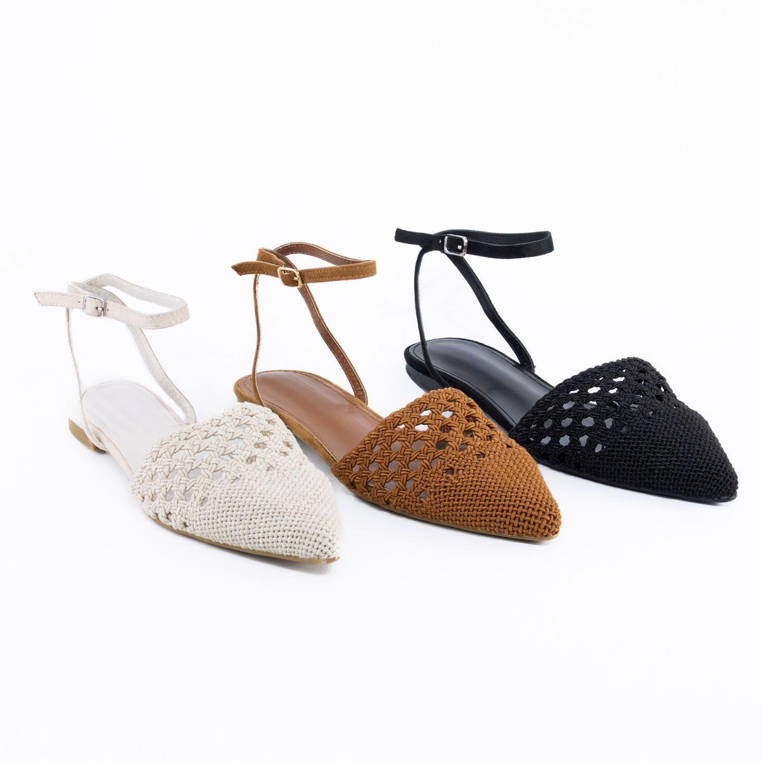 Sandalia planar macrame Beige-4