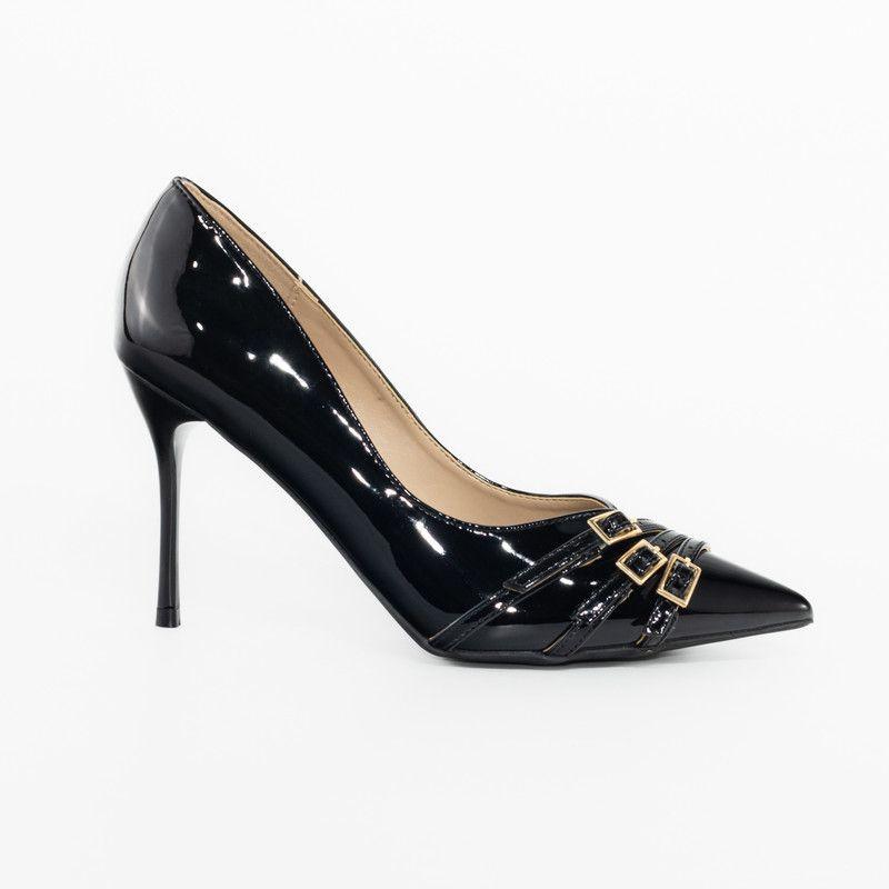 Stiletto Charol Negro Mailea-0