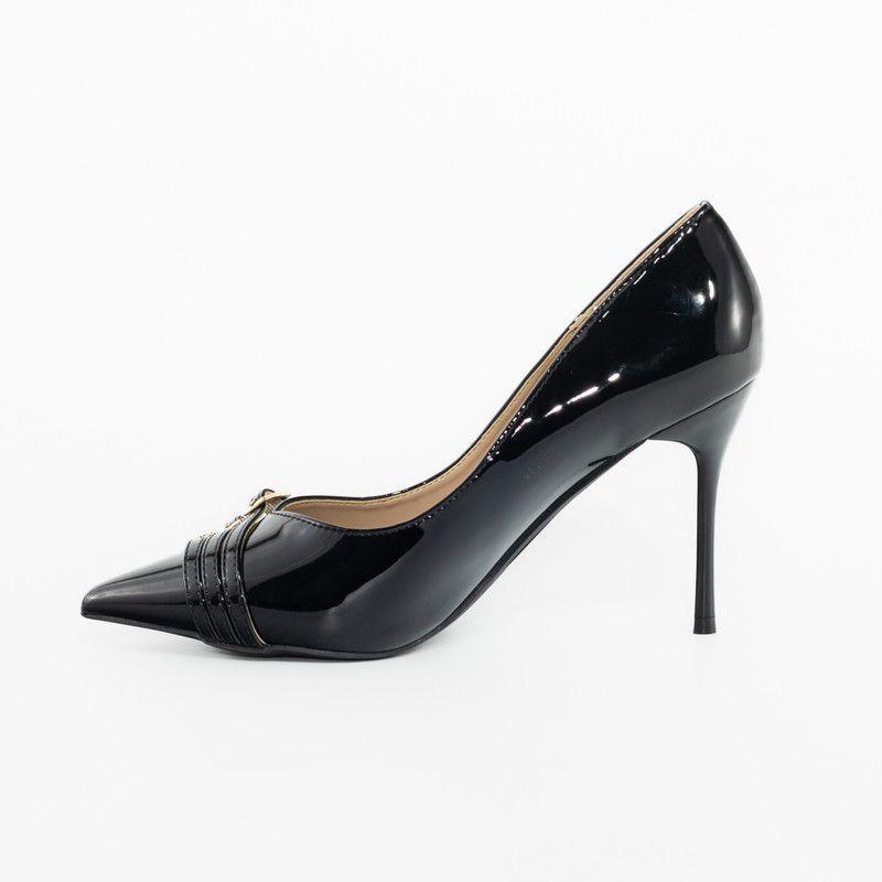 Stiletto Charol Negro Mailea-2