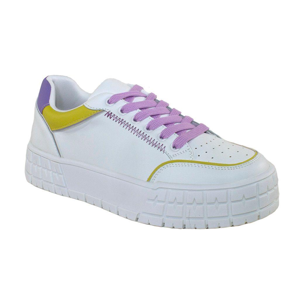 Zapatilla plataforma c/Morado Blanco-0