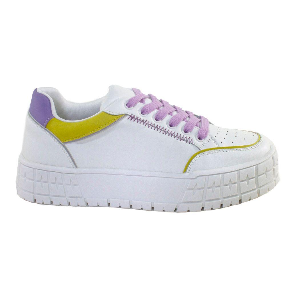 Zapatilla plataforma c/Morado Blanco-1