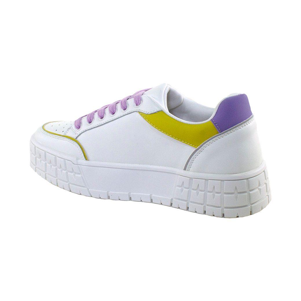 Zapatilla plataforma c/Morado Blanco-2