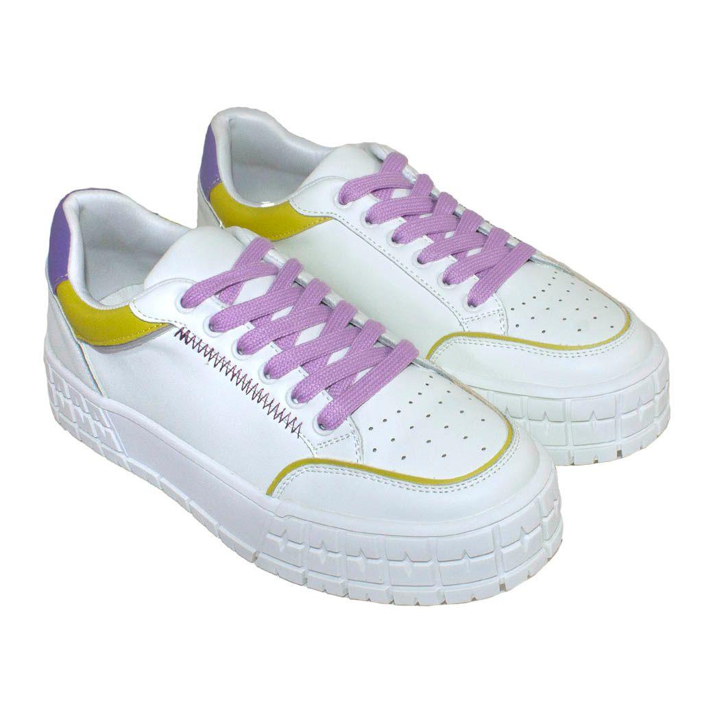 Zapatilla plataforma c/Morado Blanco-3