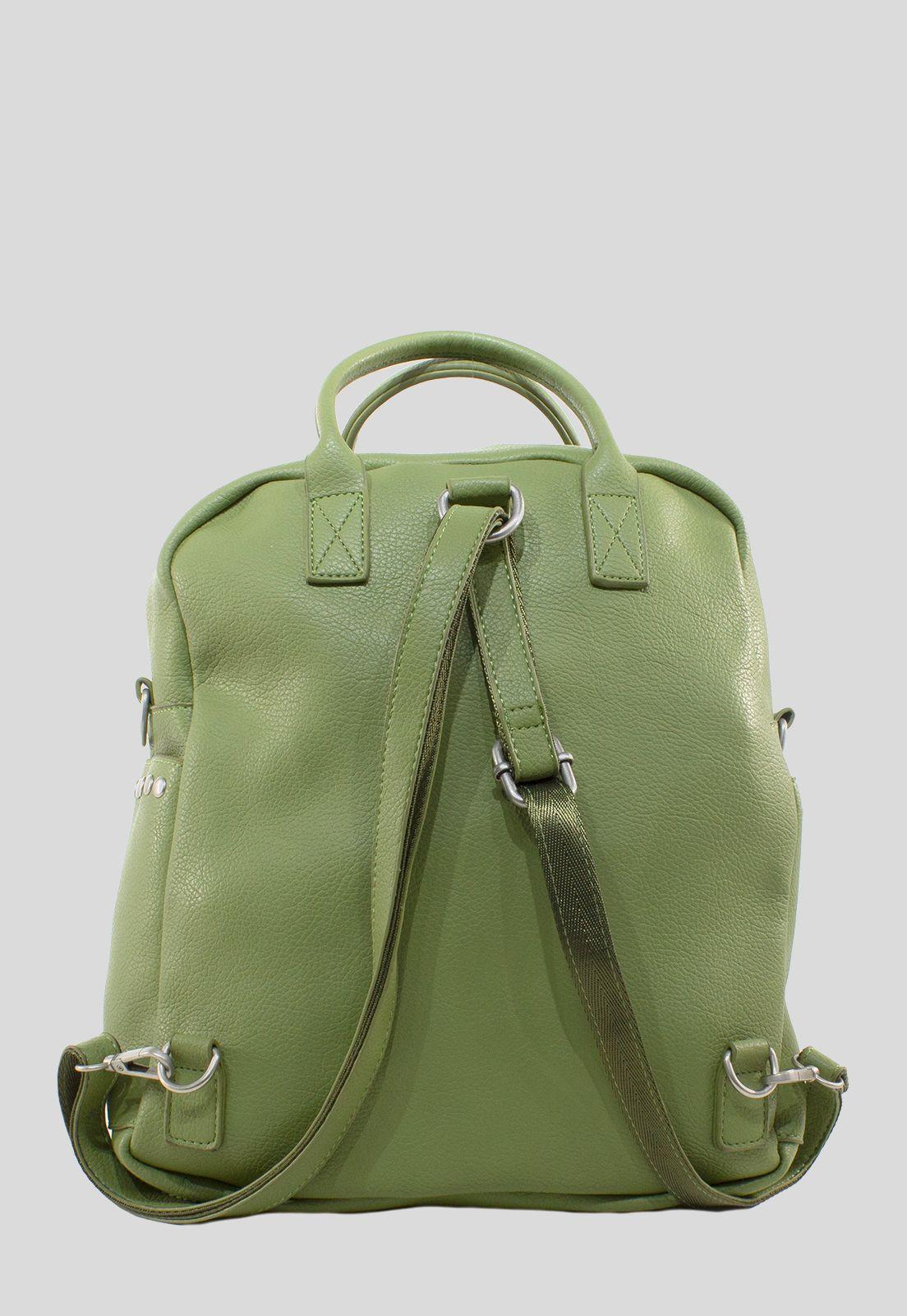 Mochila Tachas Bolsillo Verde-2