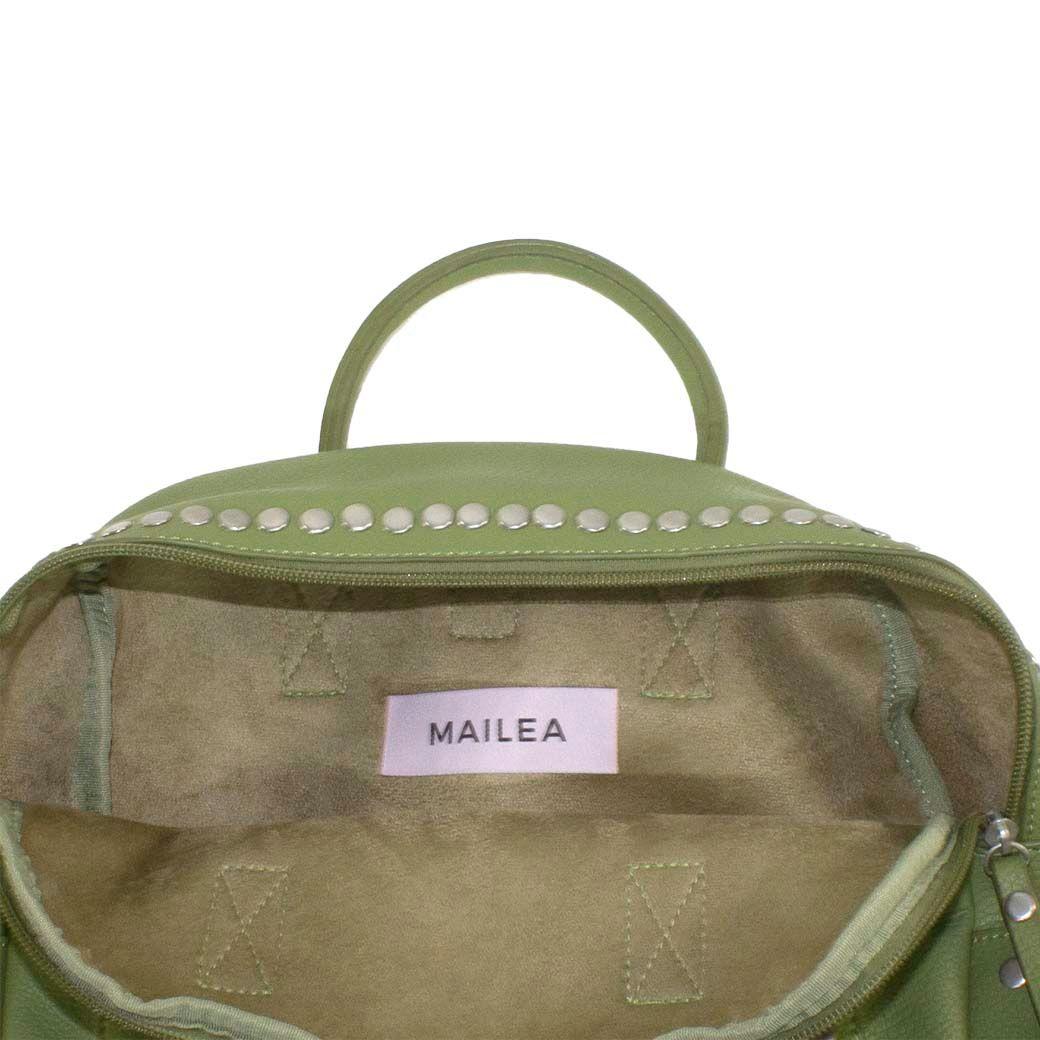 Mochila Tachas Bolsillo Verde-3