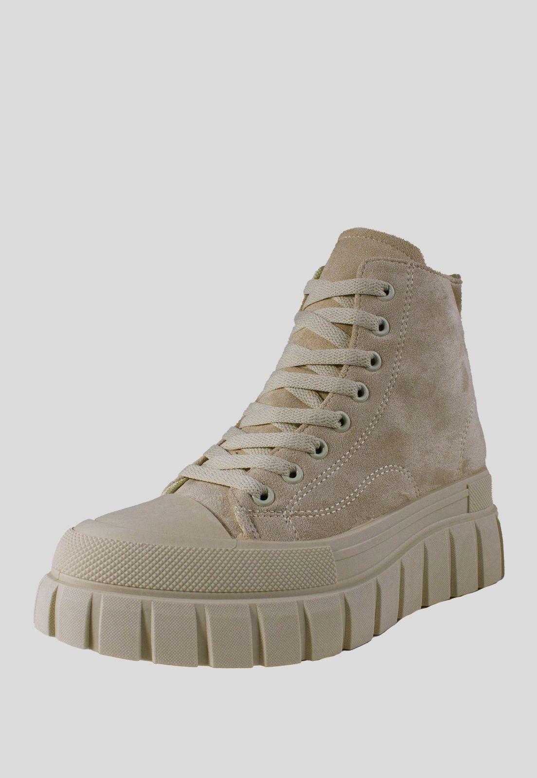 Botin Mujer Zapatilla Alto Khaki-0
