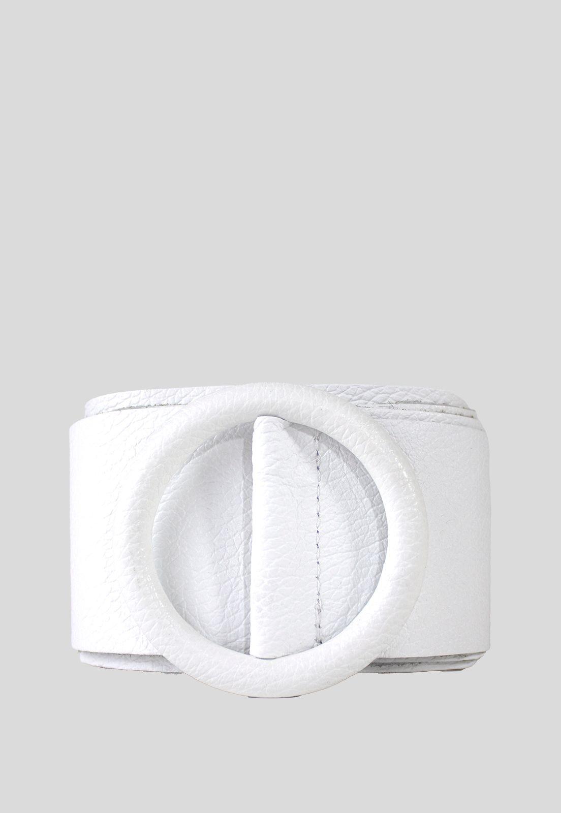 Cinturon Cuero Faja Blanco-0