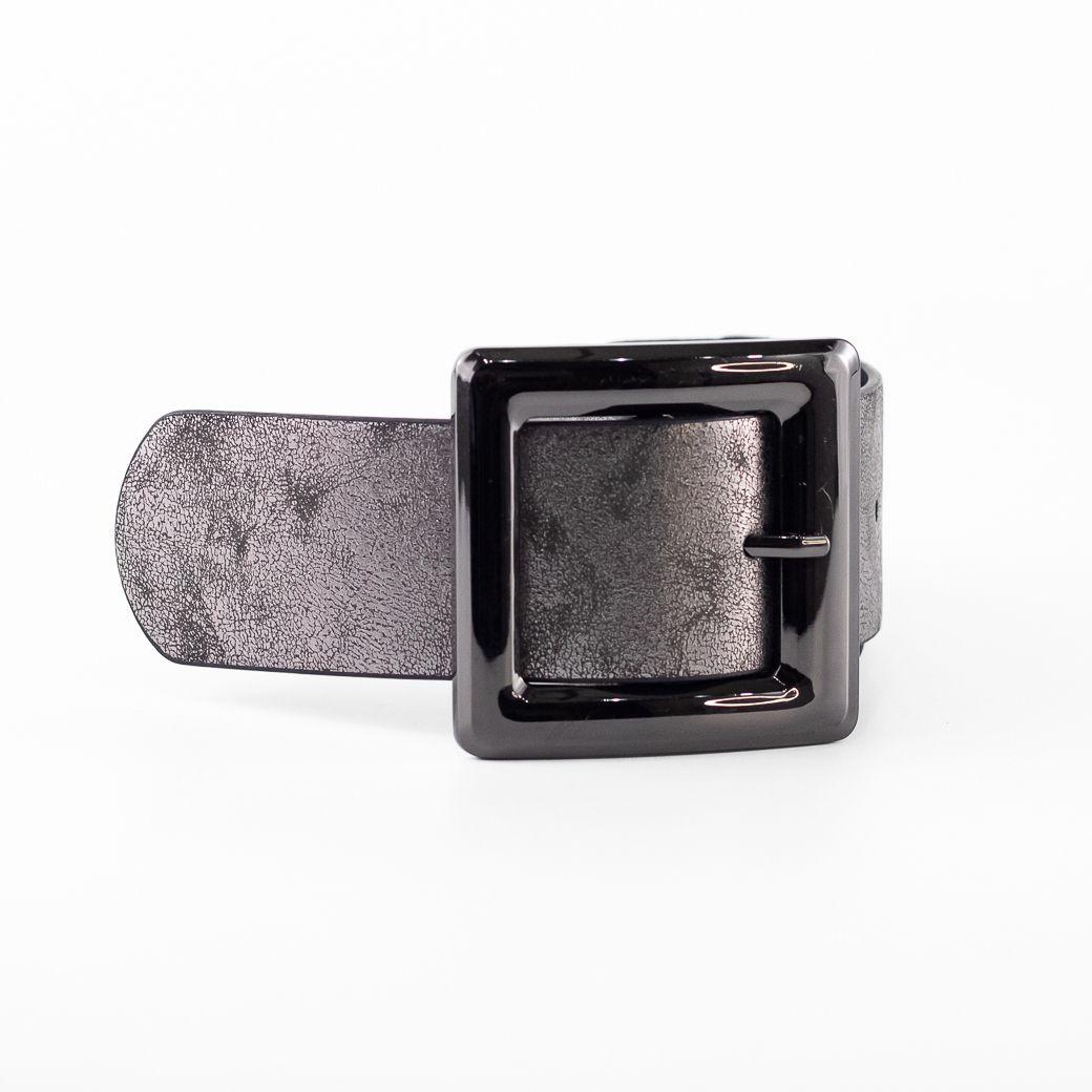 Cinturón Elastico Hebilla Metal Cuadrado Mujer Asfalto Mailea-1