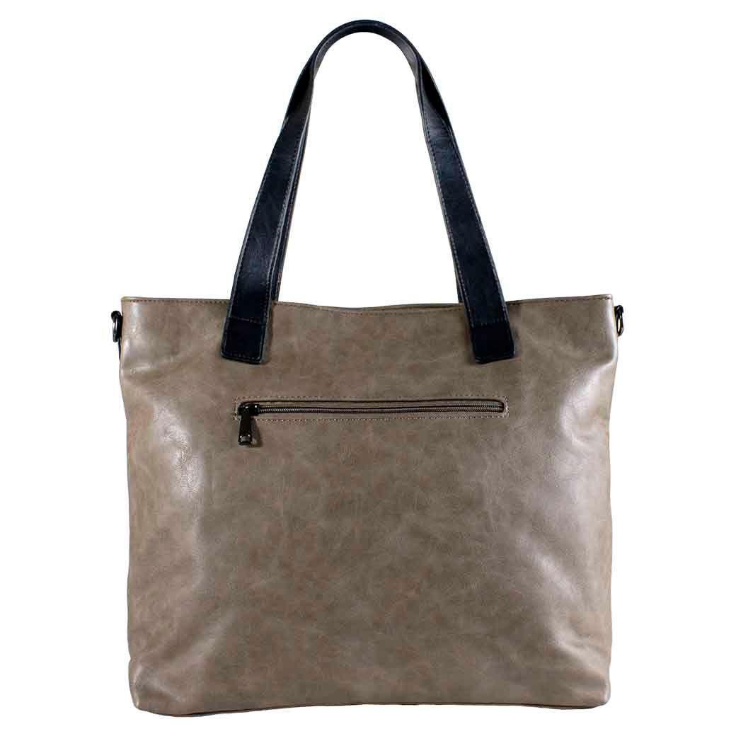 Cartera 2 Bolsillo Iguales Taupe-2