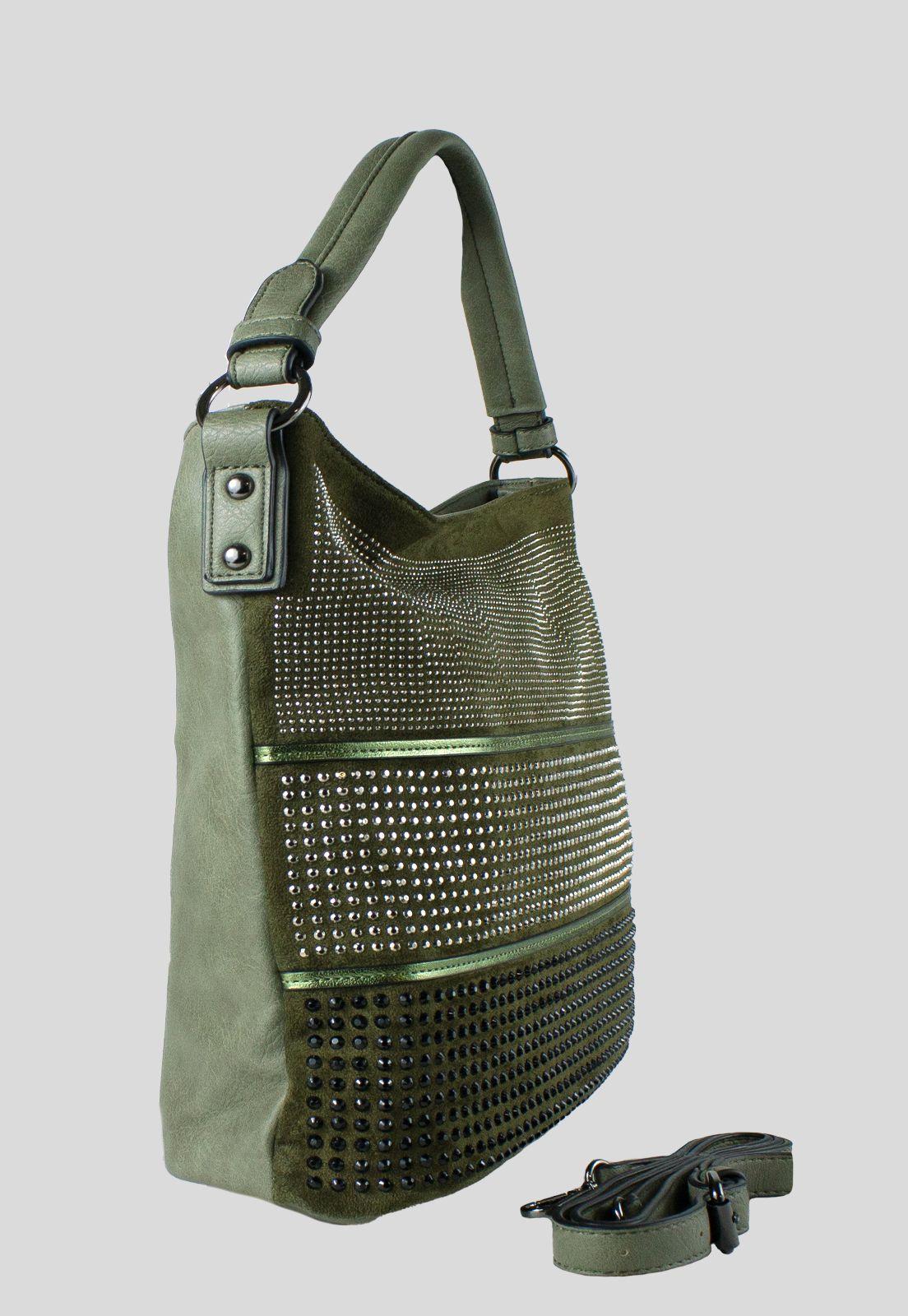 Cartera Bote Multistrass Verde-1