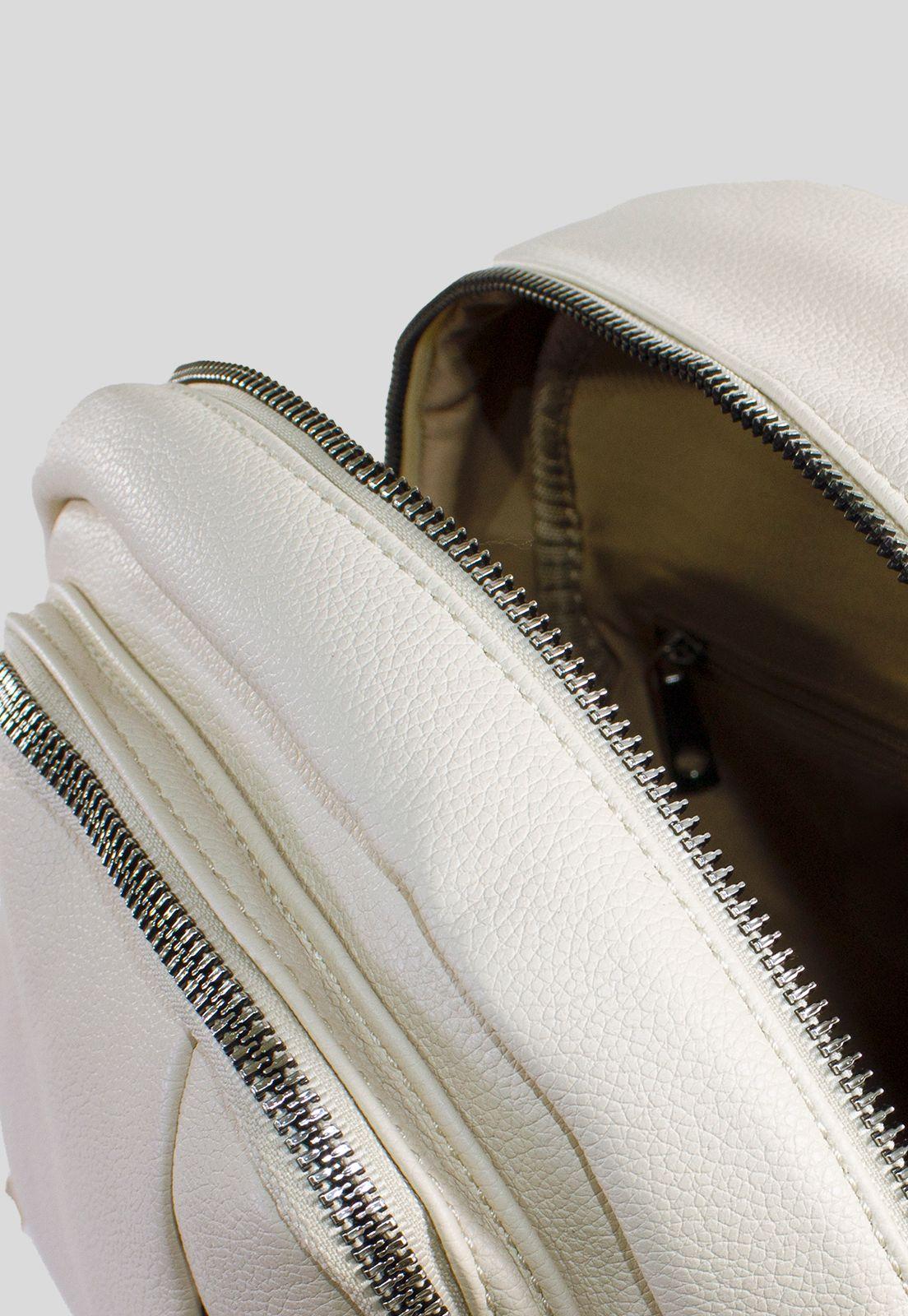 Mochila 2 Cierres Frontales Beige-3