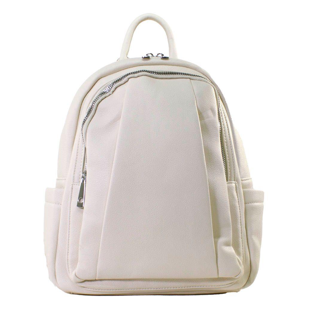 Mochila C/2 Cierres Frontales Beige-0