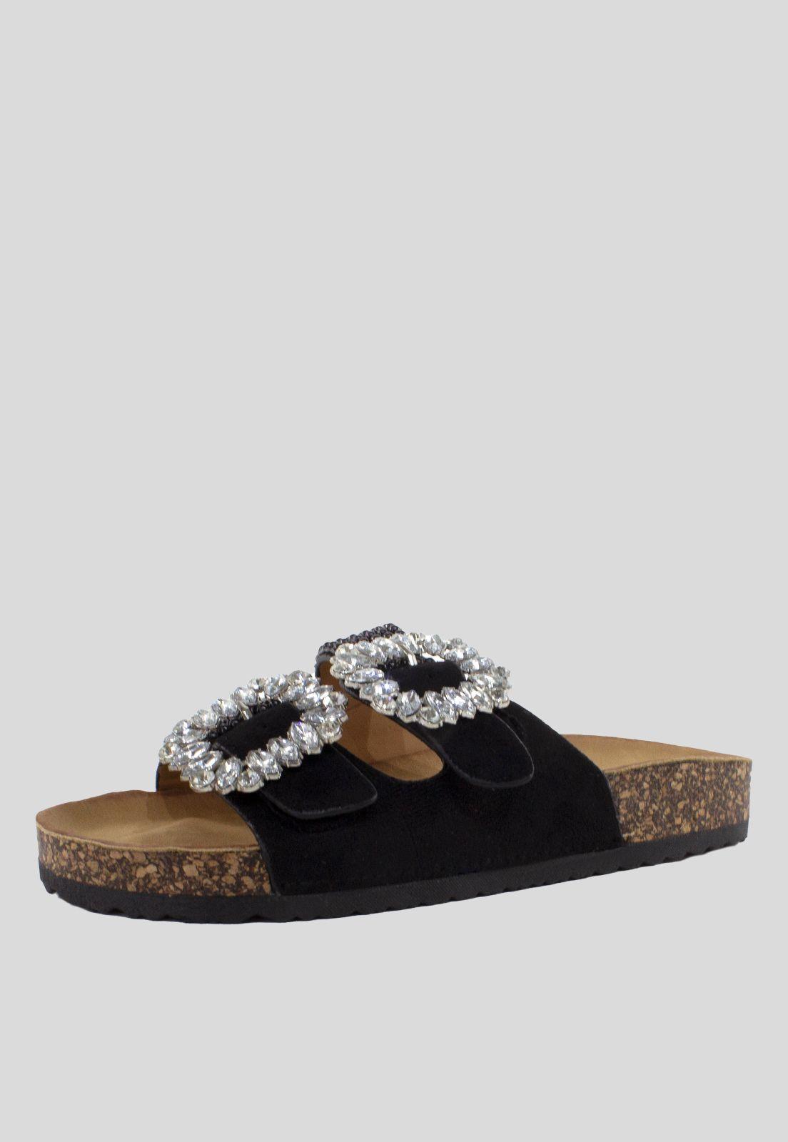 Sandalia Baja Perlas Y Strass-0