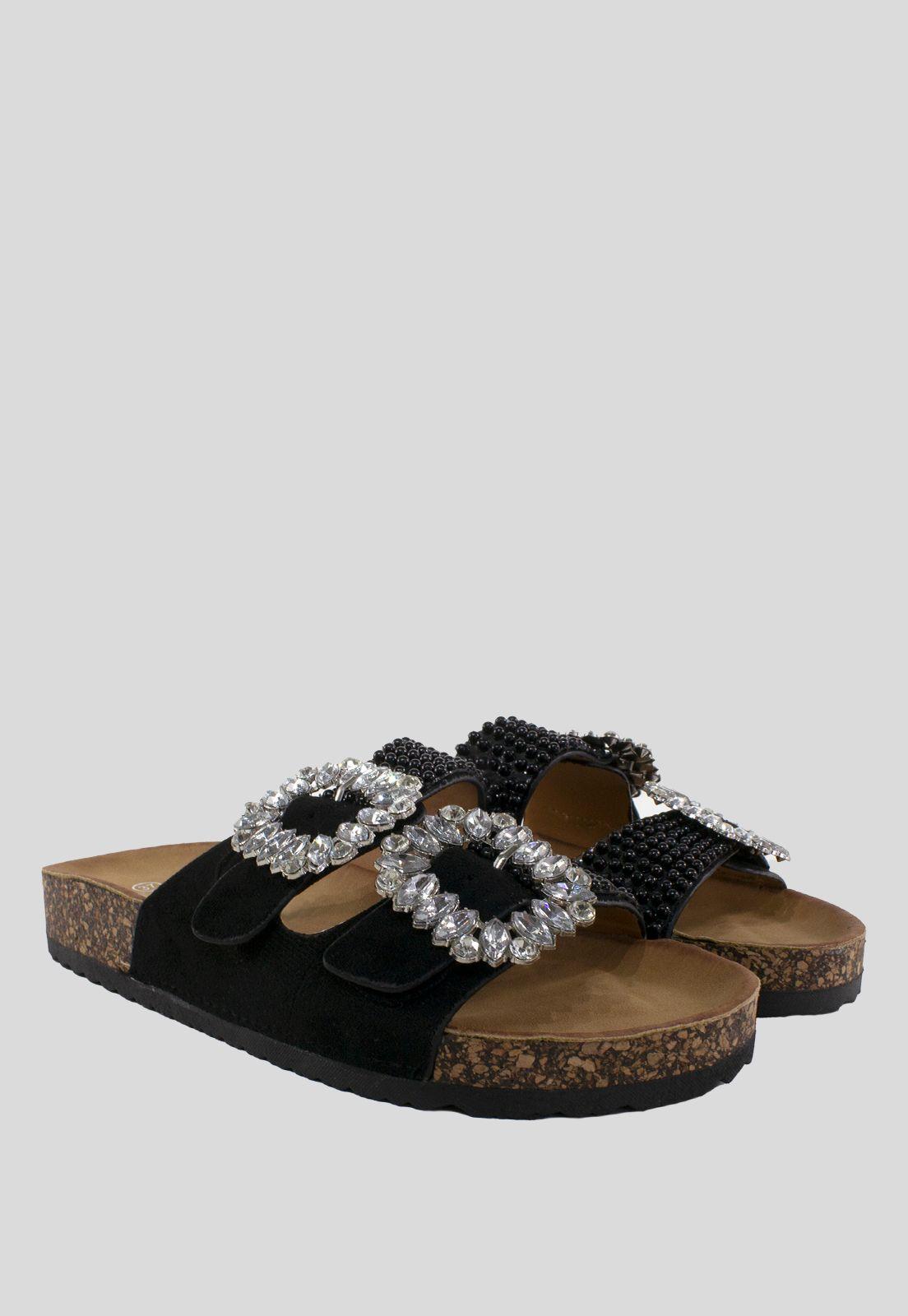 Sandalia Baja Perlas Y Strass-3