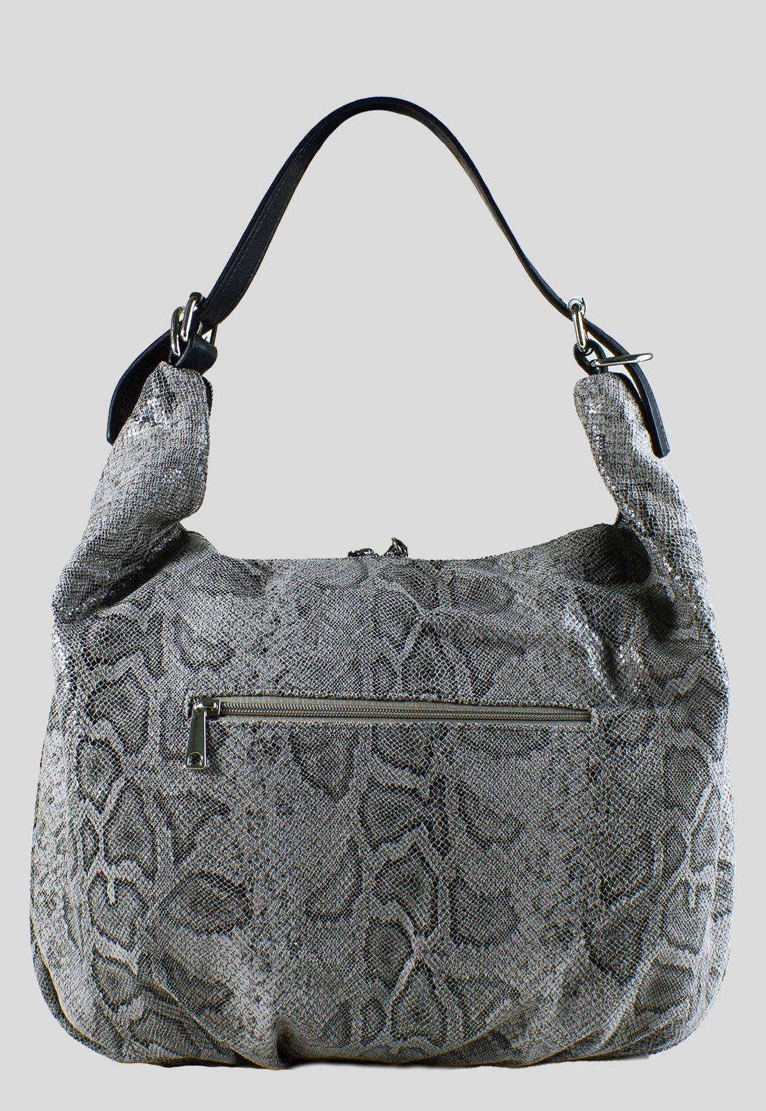 Cartera Bote Animal Print Piton Taupe-2
