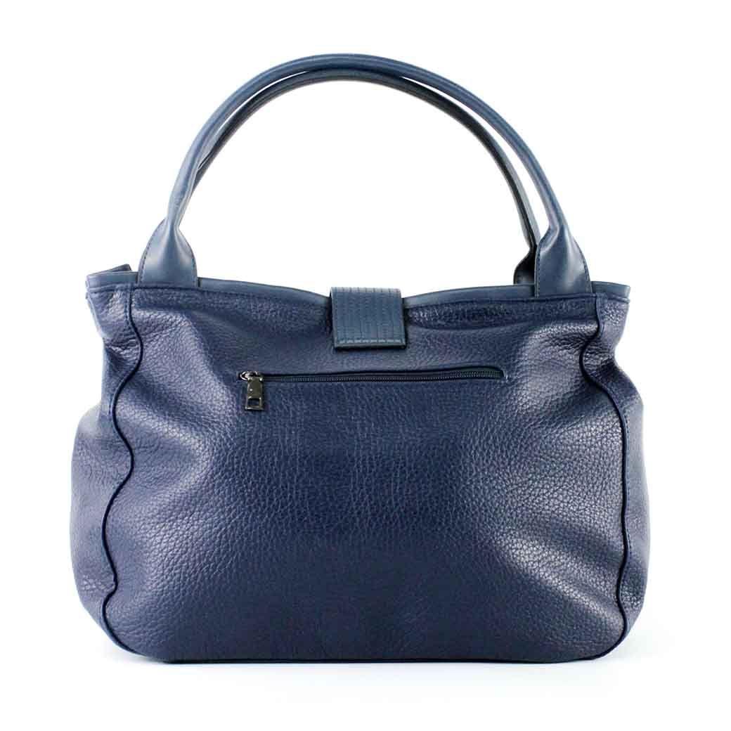 Cartera Ecocuero Pasador Strass 541 Mujer Azul Mailea-2