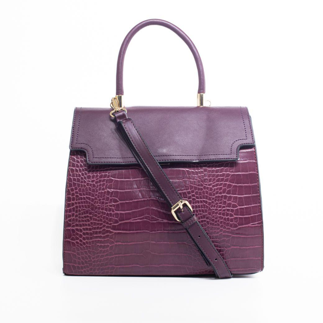 Cartera rigida coco Burdeo-0