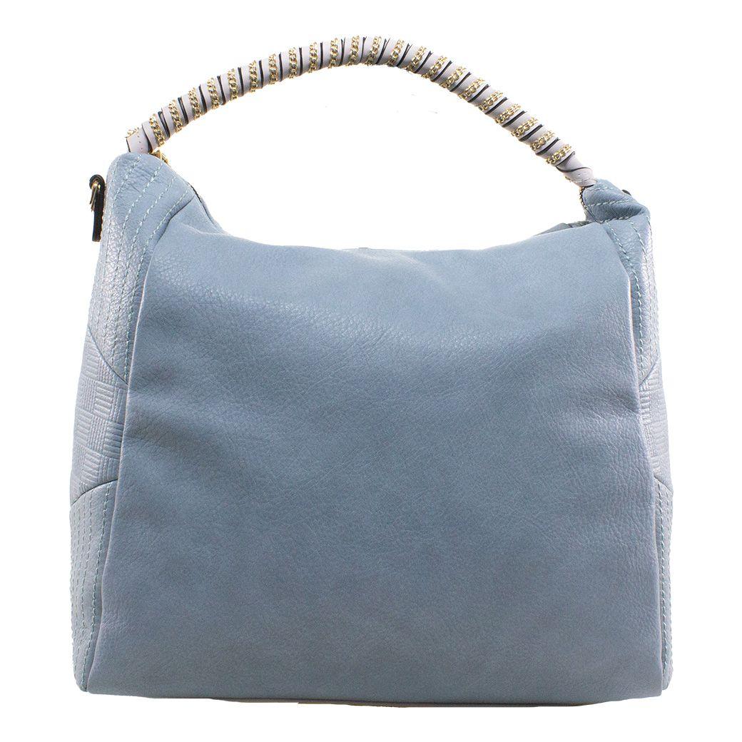 Cartera Con Manilla C/Cadena Celeste-0