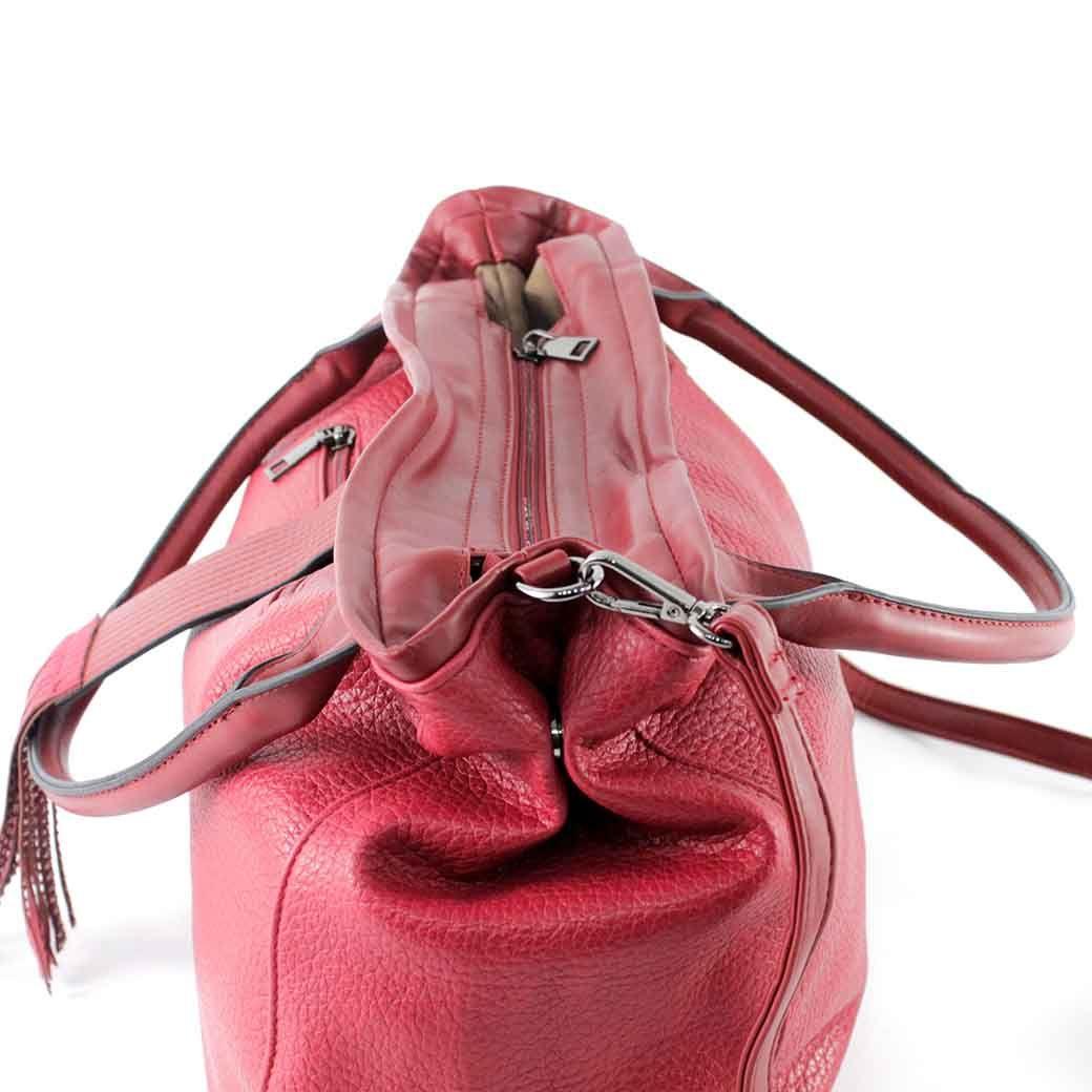 Cartera Ecocuero Pasador Strass 541 Mujer Rojo Mailea-3