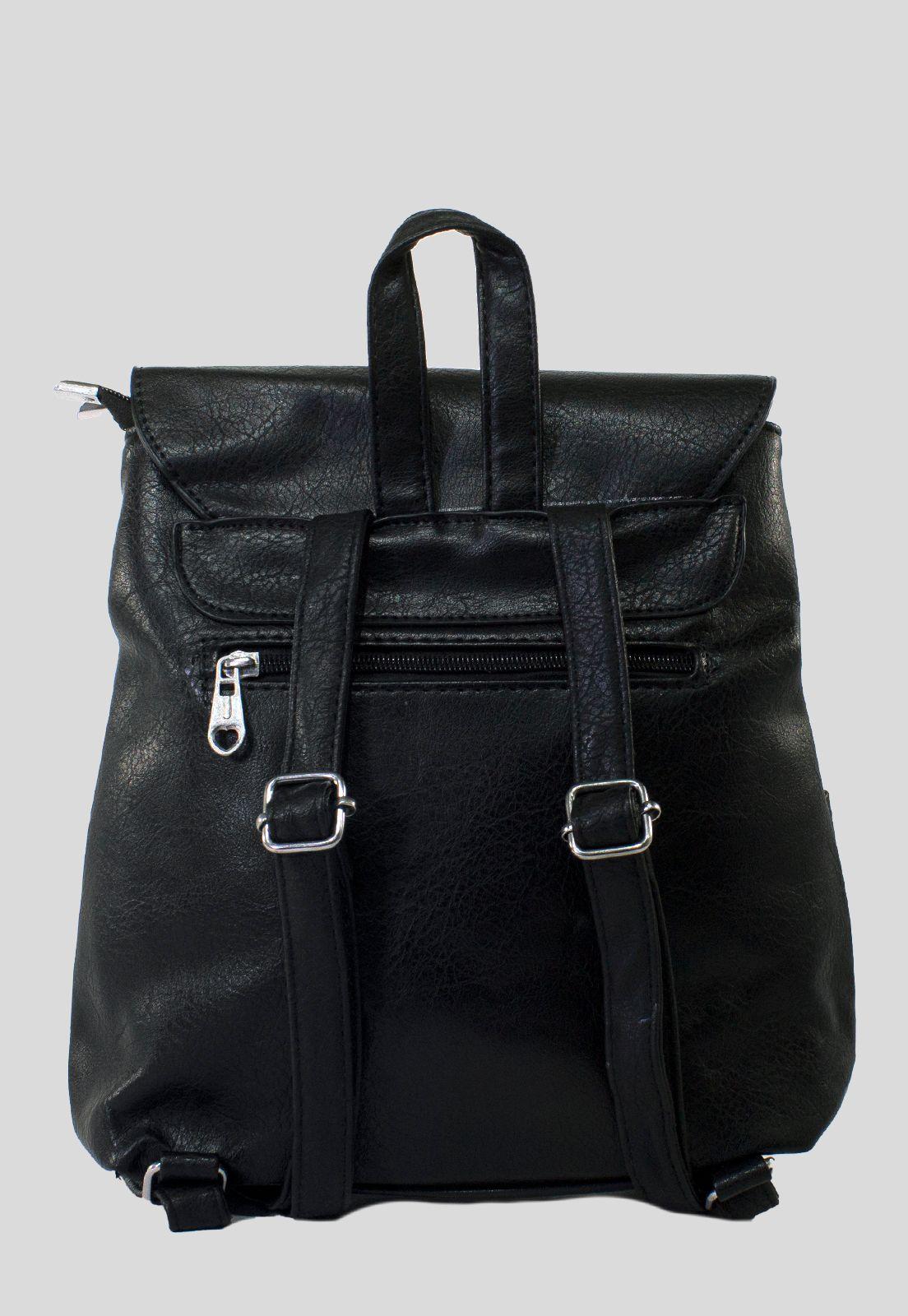 Mochila Con 2 Bolsillos Negro-2