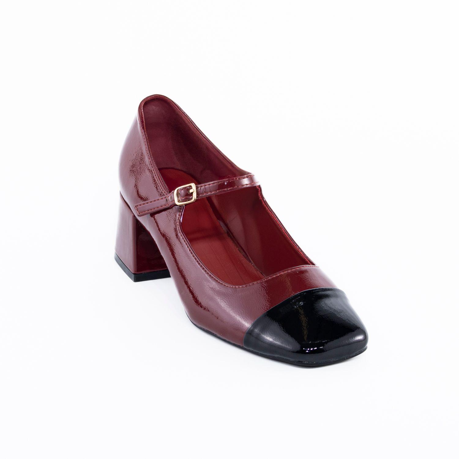 Zapato stiletto cerrado 2 colores Burdeo-1