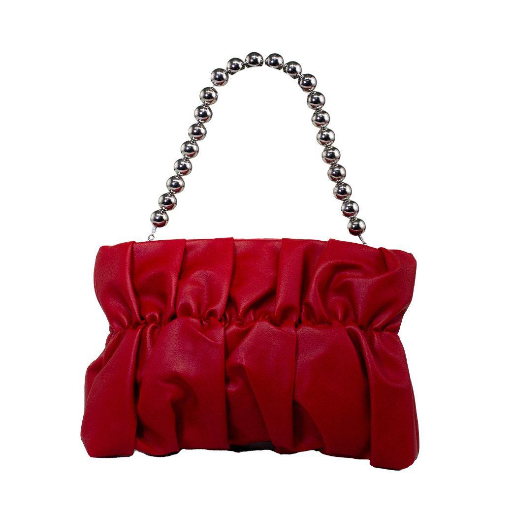 Cartera acolchada c/manilla Rojo-0