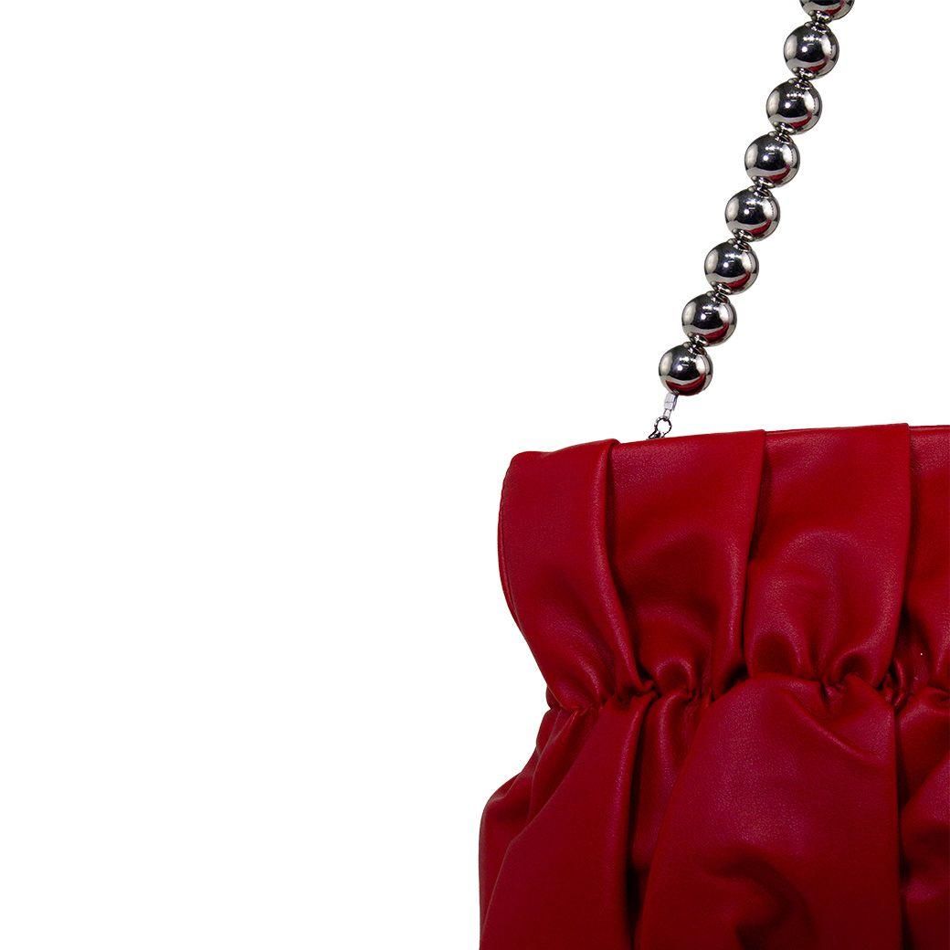 Cartera acolchada c/manilla Rojo-2