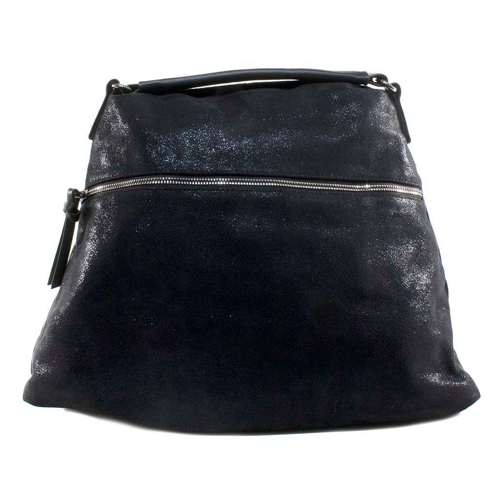 Cartera Grande Metal Cierre Negro-0