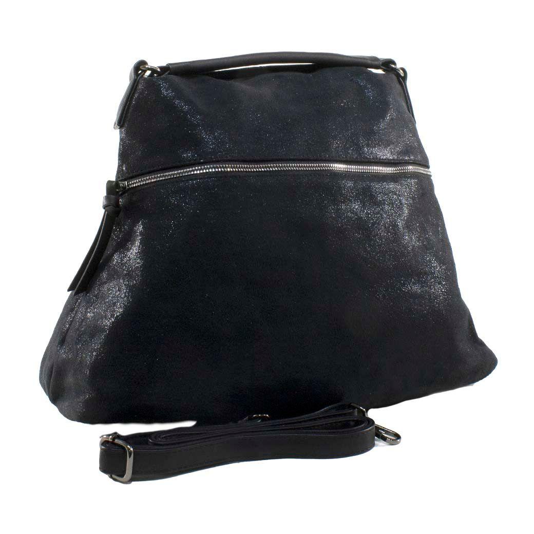 Cartera Grande Metal Cierre Negro-1