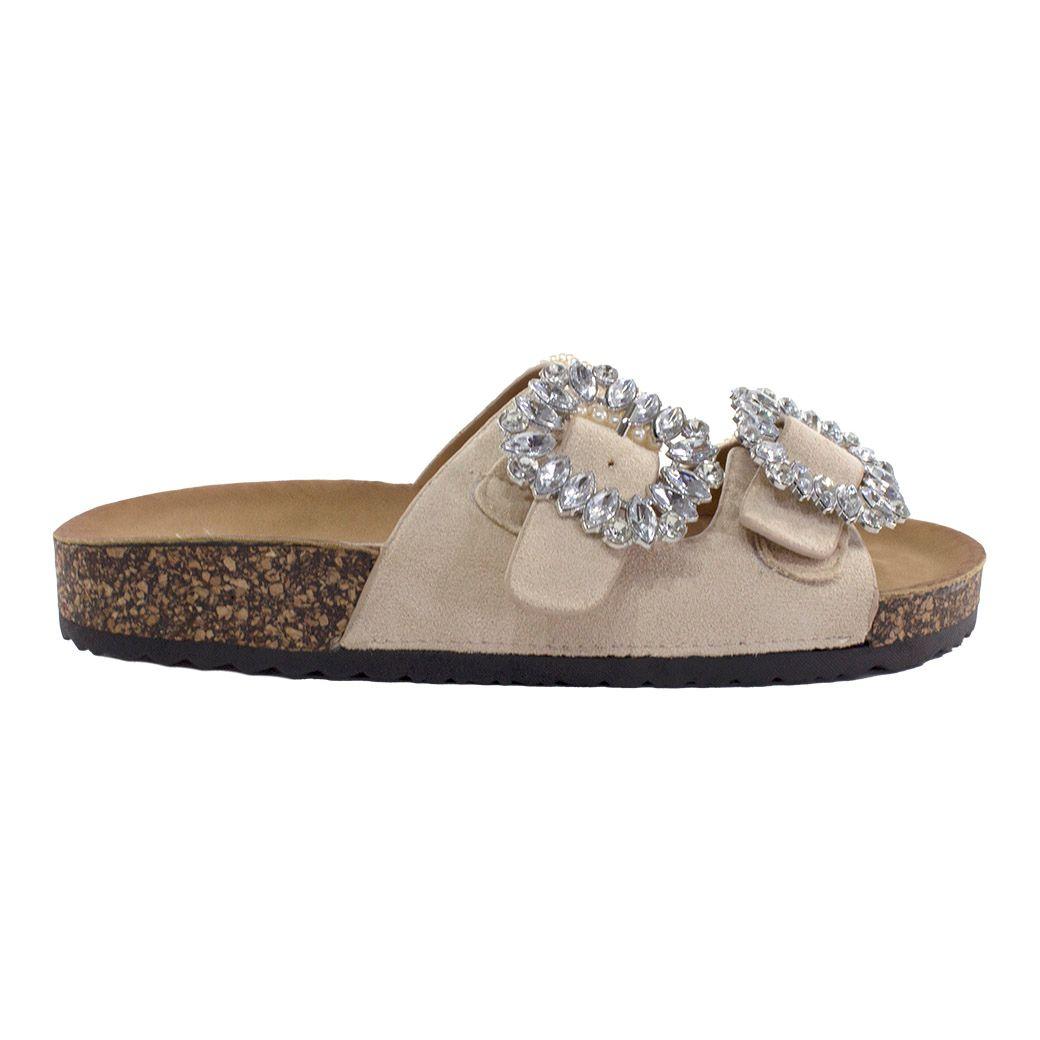 Sandalia Baja C/ Perlas Y Strass-1