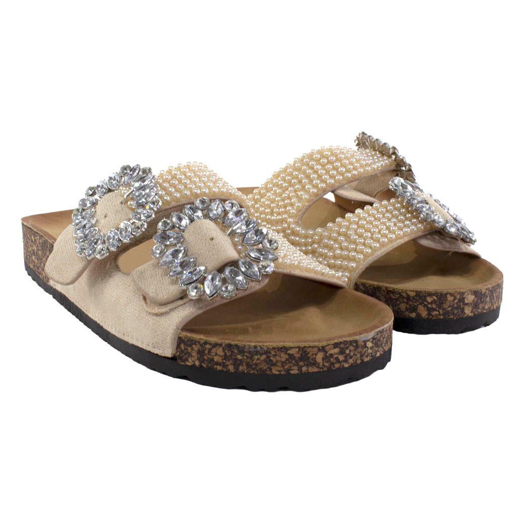 Sandalia Baja C/ Perlas Y Strass-3