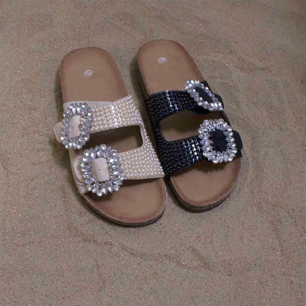 Sandalia Baja C/ Perlas Y Strass-4