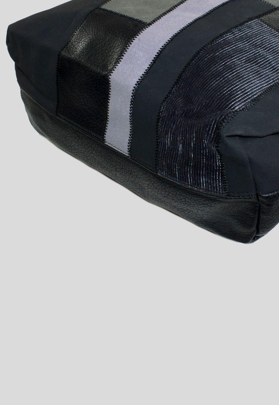 Mochila Grande Patchwork Negro-4