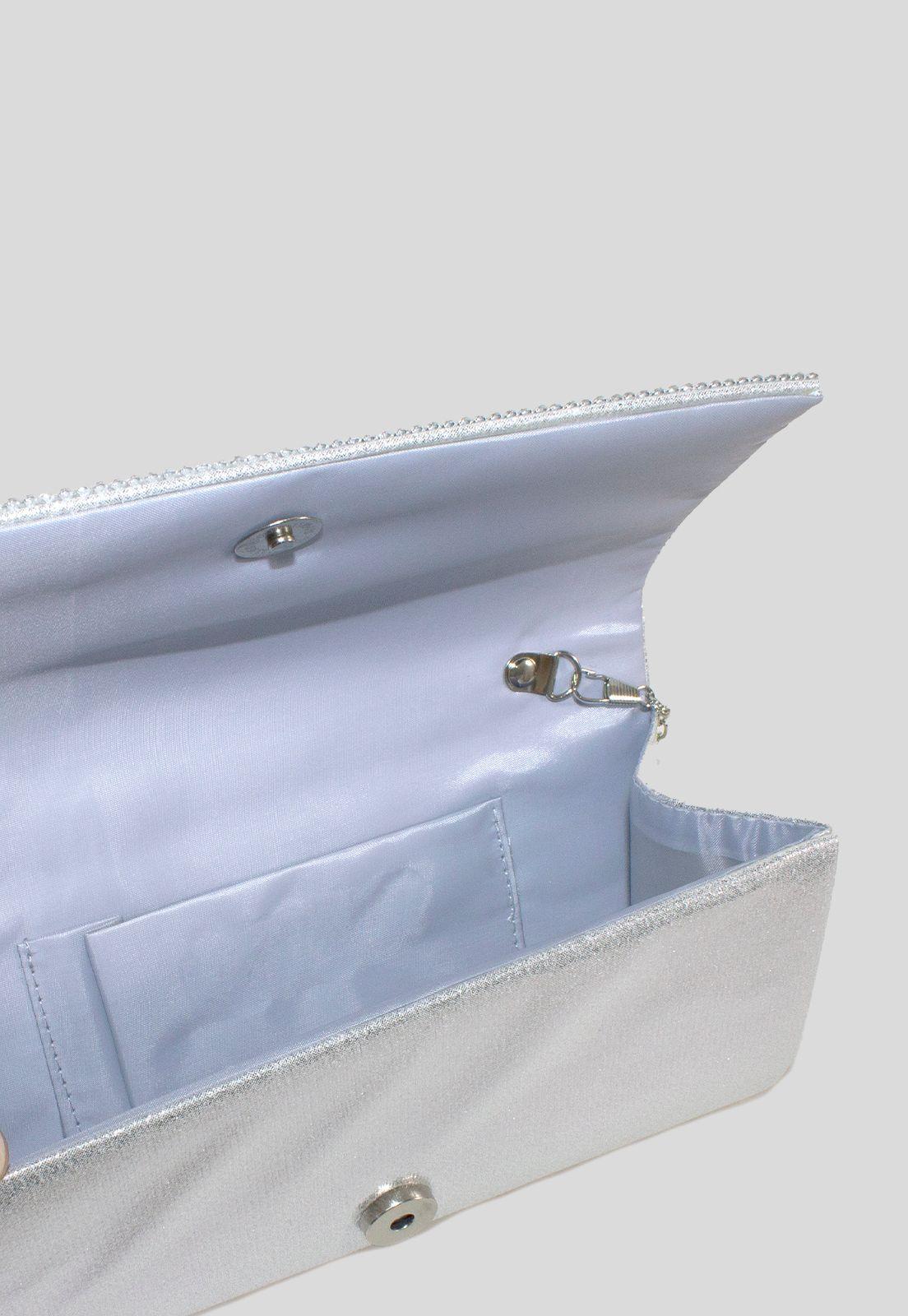 Cartera noche mediana sobre full strass Plata-3