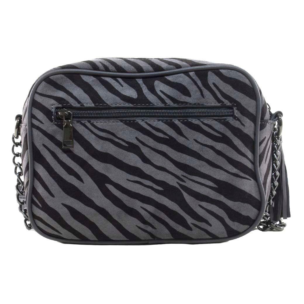 Bandolera Mediana Full Cebra Gris-2