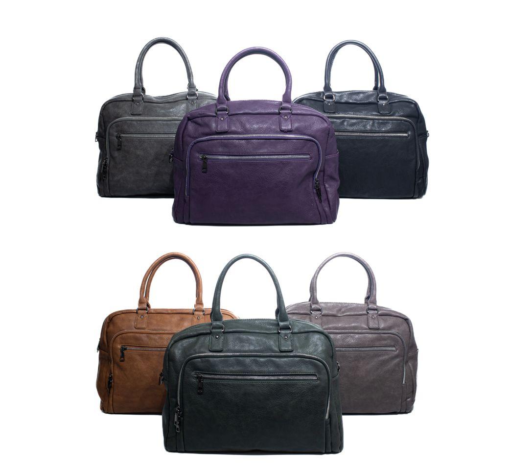 Cartera porta computadora con cierres color Verde-3