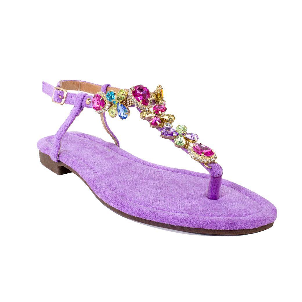 Sandalia mix piedras Lila-1