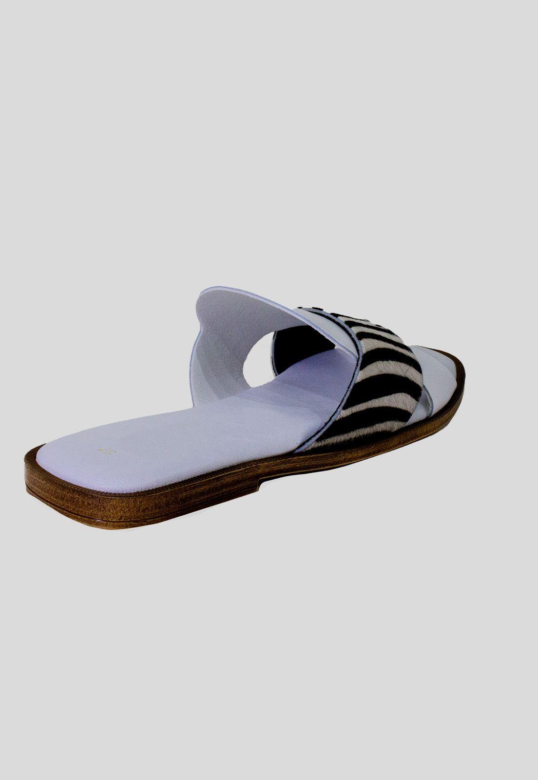 Sandalia plana bimaterial Cebra-2