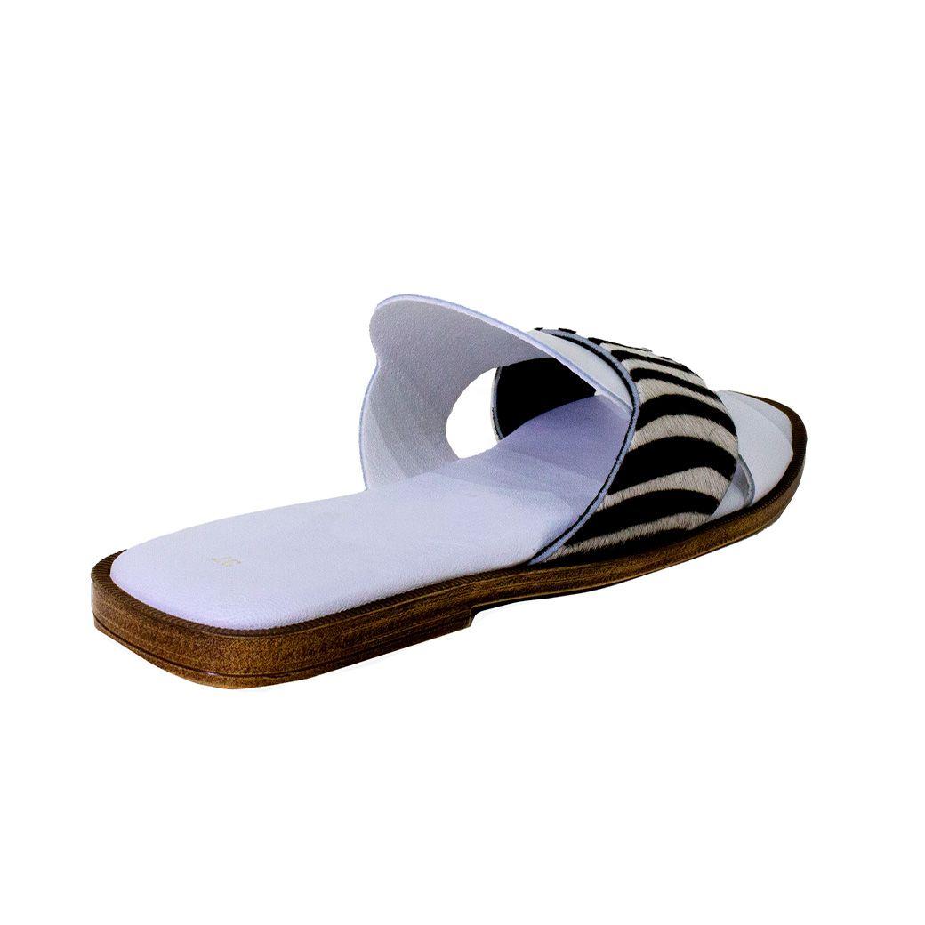 Sandalia plana bimaterial Cebra-2
