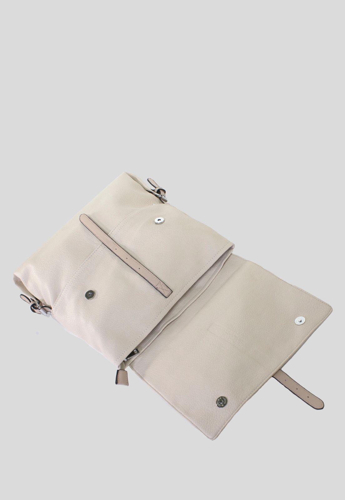 Mochila Con Tapa Rectangular Beige-3
