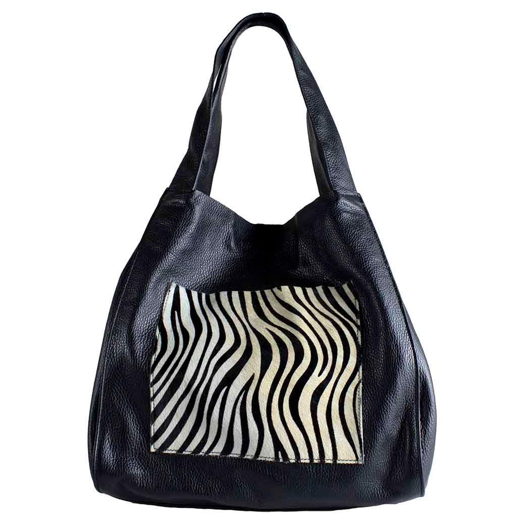 Cartera Cuero Bolsillo Animal Print Cebra-0