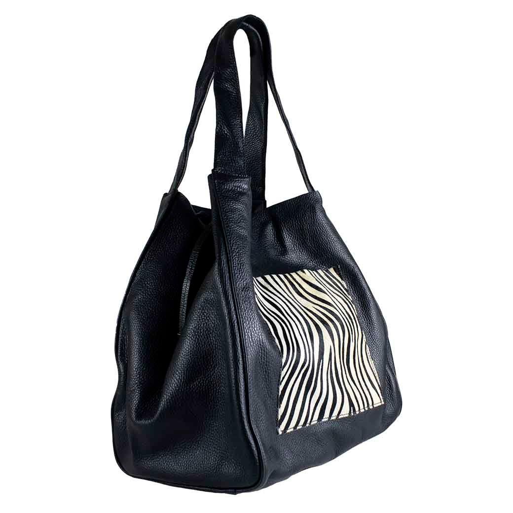 Cartera Cuero Bolsillo Animal Print Cebra-1