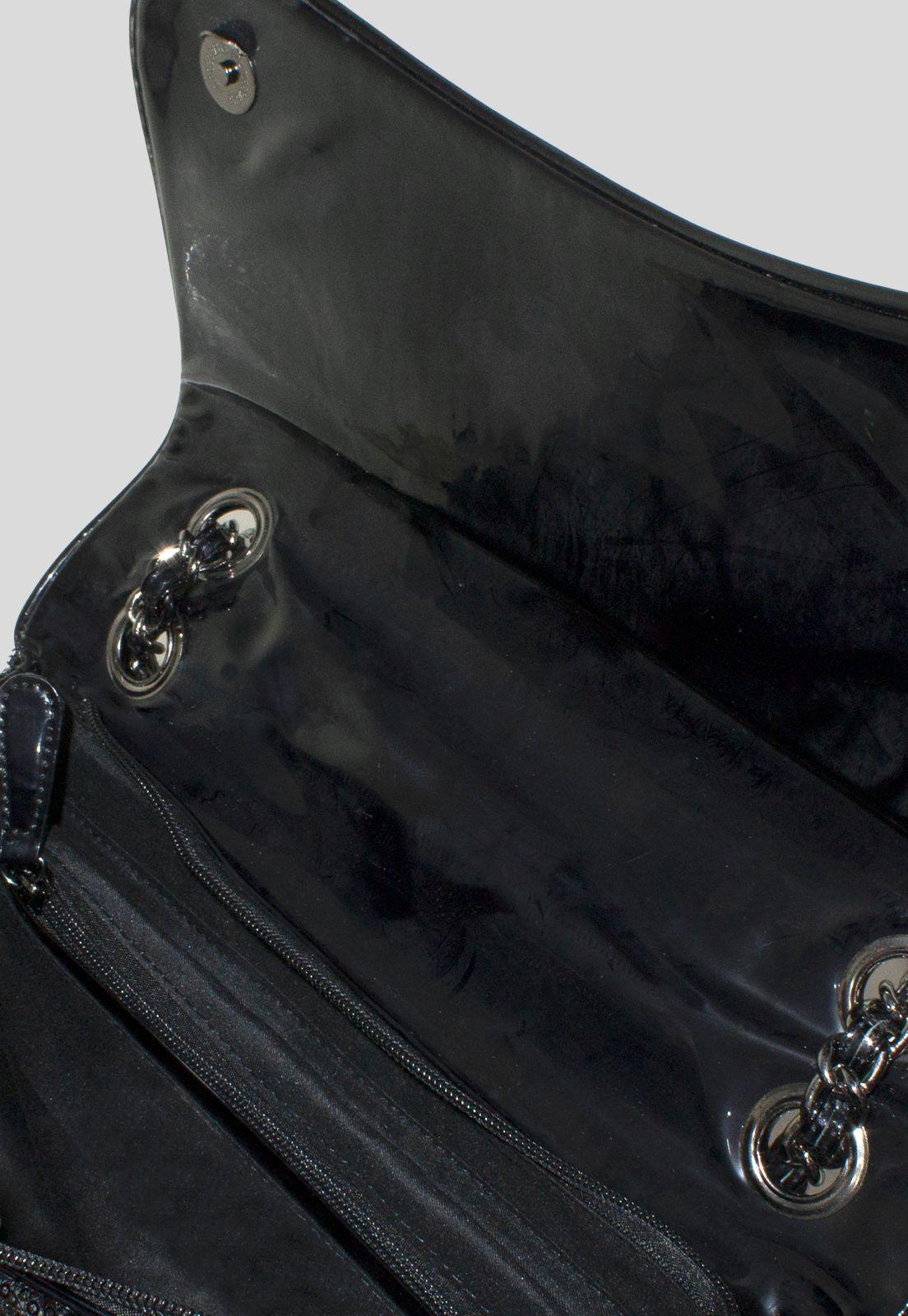 Cartera Mediana Lentejuelas Negro-3
